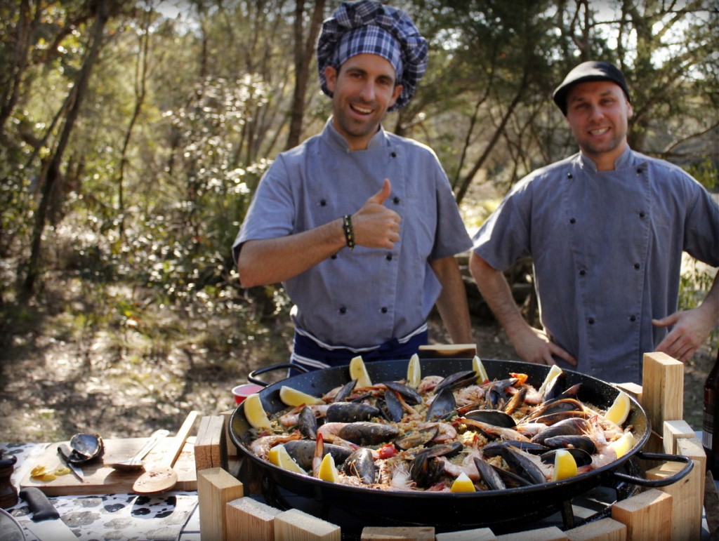 Paella chefs cooking